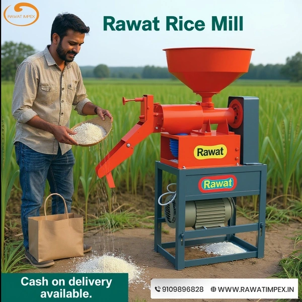 3-HP Rice Processing Mill With Motor