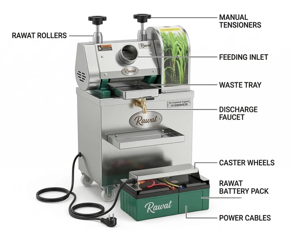 Battery Operated Sugarcane Juice Machine