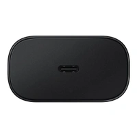 Samsung Original 25W Single Port, Type-C Fast Charger, (Cable not Included), White - Black