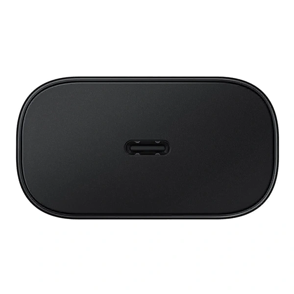 Samsung Original 25W Single Port, Type-C Fast Charger, (Cable not Included), White - Black