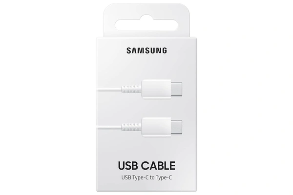 Samsung Original Type C to C Cable - 3.28 Feet (1 Meter) Compatible with Smartphone, White - White