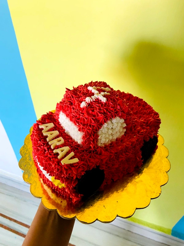 Car Theme Vanilla Cake