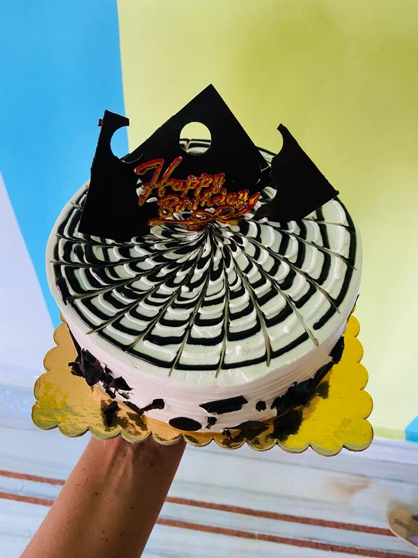 Spider Web Design Chocolate Cake - 2Pound