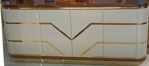 Blonde Roast Bed | Premium Upholstered Bed with Stylish Golden Accents - Customised Wallpaper