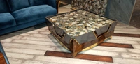 Agate Style – Premium Center Table with Resin and Stone Finish