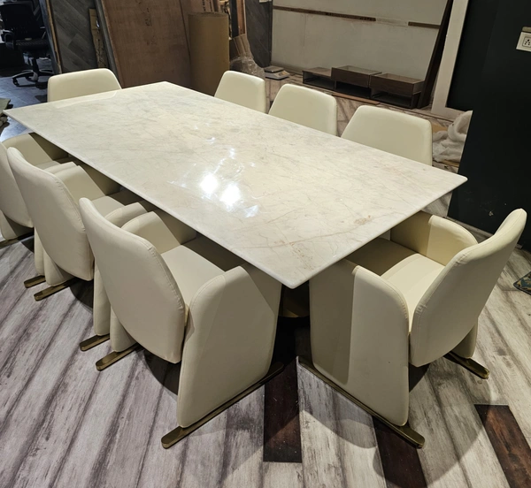 Olivia Dining – 6-Seater Modern Wooden Dining Table Set for Elegant Homes - 8'-0" x 4'-0"