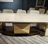 Olivia Dining – 6-Seater Modern Wooden Dining Table Set for Elegant Homes - 8'-0" x 4'-0"