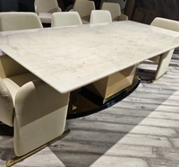 Olivia Dining – 6-Seater Modern Wooden Dining Table Set for Elegant Homes - 8'-0" x 4'-0"