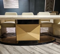 Olivia Dining – 6-Seater Modern Wooden Dining Table Set for Elegant Homes - 8'-0" x 4'-0"