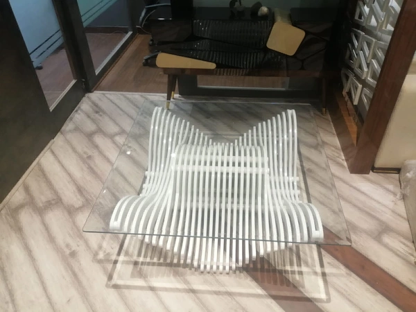 Center Table Parametric – Modern Architectural Wooden Coffee Table for Living Room