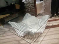 Center Table Parametric – Modern Architectural Wooden Coffee Table for Living Room