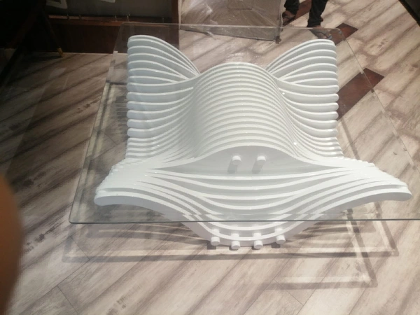 Center Table Parametric – Modern Architectural Wooden Coffee Table for Living Room