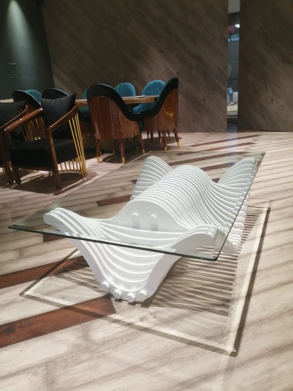 Center Table Parametric – Modern Architectural Wooden Coffee Table for Living Room