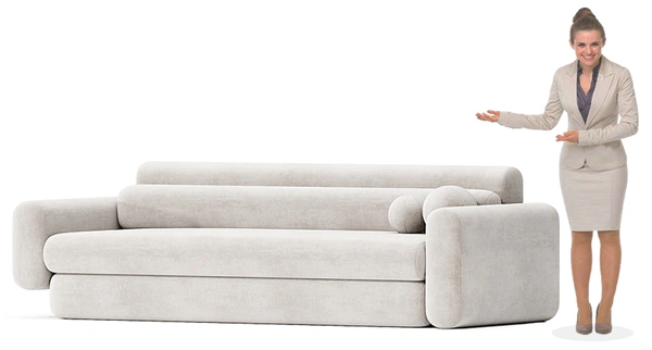 Samoyed 2-Seater Sofa – Cozy & Stylish Living Room Seating - 3 Seater