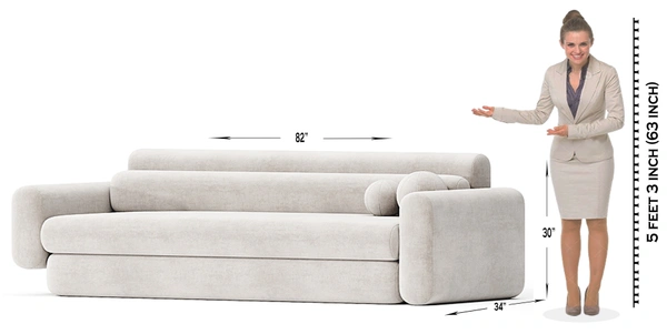 Samoyed 2-Seater Sofa – Cozy & Stylish Living Room Seating - 3 Seater