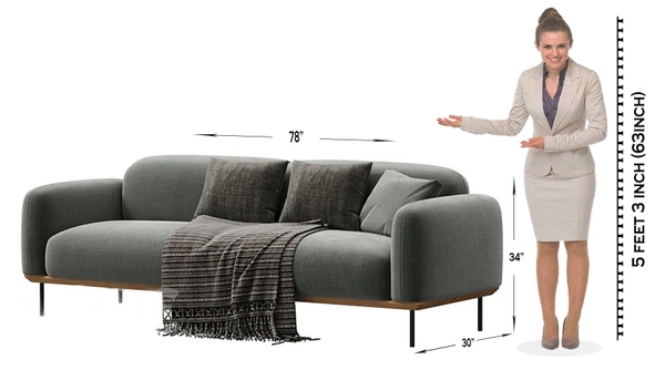 Minimalistic Sofa – Sleek 3-Seater with Contemporary Design and Everyday Comfort