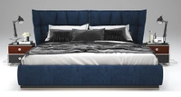 Charlotte Bed – Premium Upholstered Bed with Elegant Headboard Design - Bed