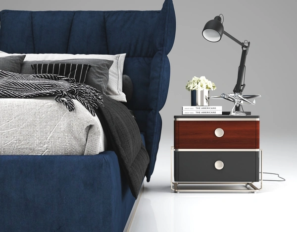 Charlotte Bed – Premium Upholstered Bed with Elegant Headboard Design - Bed