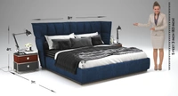 Charlotte Bed – Premium Upholstered Bed with Elegant Headboard Design - Bed