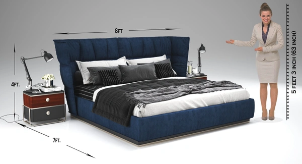 Charlotte Bed – Premium Upholstered Bed with Elegant Headboard Design - Bed