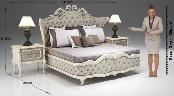 Carolina Bed – Elegant Upholstered King Bed with Premium Comfort and Modern Design - Bed