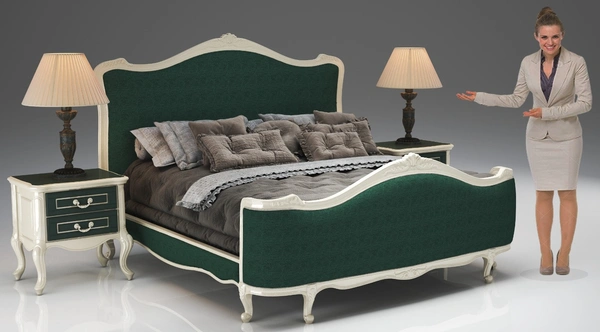 Premium Neo Classic Bedroom – Luxury Bedroom Set with Timeless Neo-Classical Design - Bed