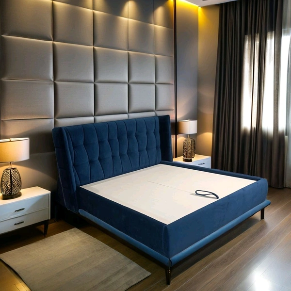 Charlotte Bed – Premium Upholstered Bed with Elegant Headboard Design - Bed