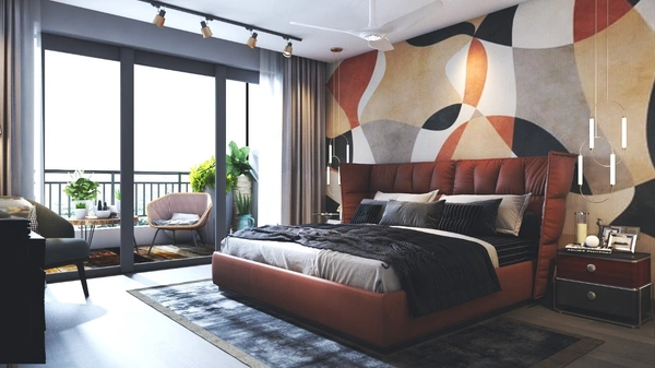 Young Energy Wallpaper | Modern Abstract Wall Design for Bedrooms - Wallpaper