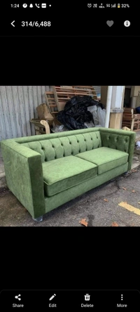 ISHA SOFA CENTRE 3 Seater Sofa - Peach Schnapps