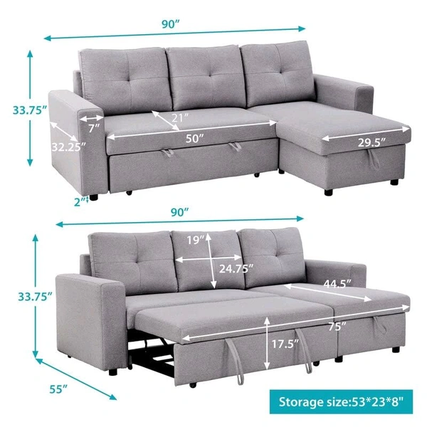ISHA SOFA CENTRE SOFA CUM BED