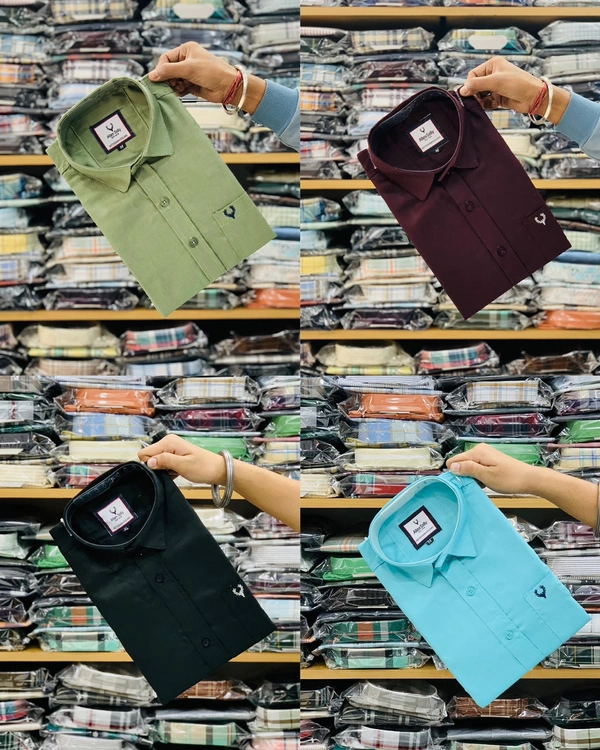 Combo of 4pc (Plain Shirt)  - L 40