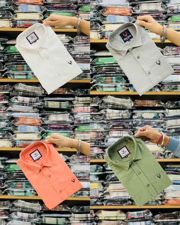 Combo of 4pc (Plain Shirt)  - M 38