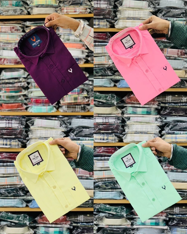 Combo of 4pc (Plain Shirt)  - M 38