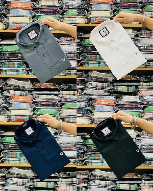 Combo of 4pc (Plain Shirt)  - L 40