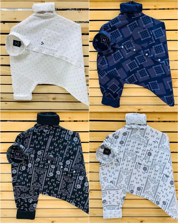 Tommy Printed Shirt (Combo Of 4 Shirt) - XxL 44