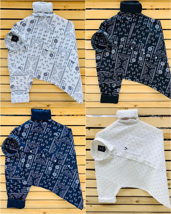 Tommy Printed Shirt (Combo Of 4 Shirt) - XxL 44