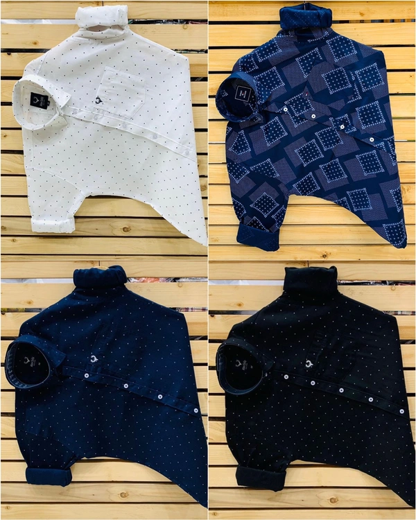 Tommy Printed Shirt (Combo Of 4 Shirt) - M 38