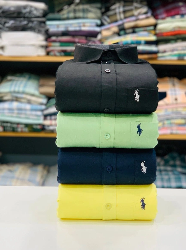RL POLO Plain Shirt ( Combo Of 4pcs ) - XxL 44