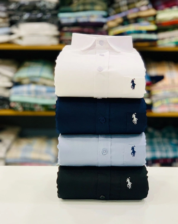 RL POLO Plain Shirt ( Combo Of 4pcs ) - L 40