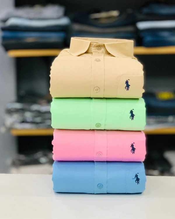 RL POLO Plain Shirt ( Combo Of 4pcs ) - L 40