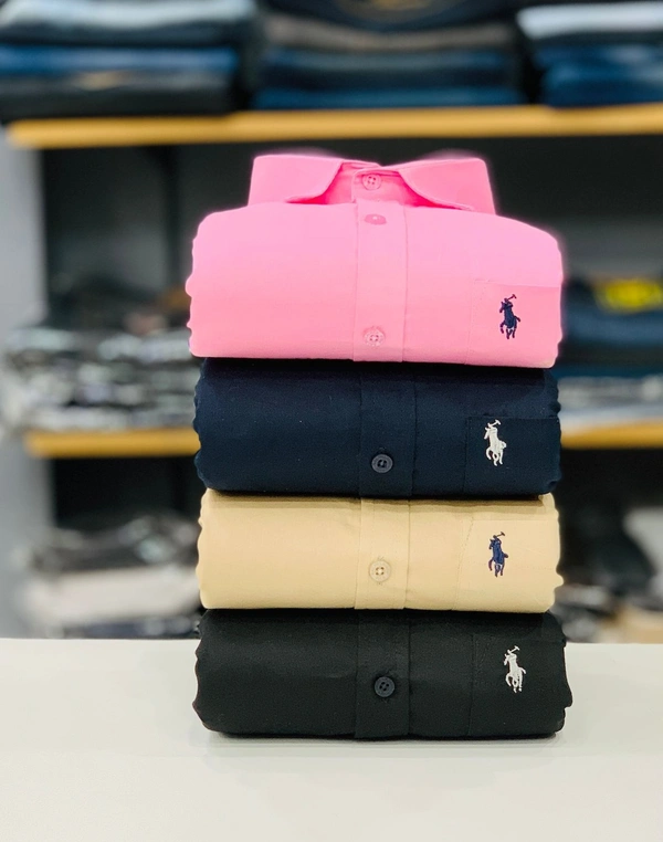 RL POLO Plain Shirt ( Combo Of 4pcs ) - L 40