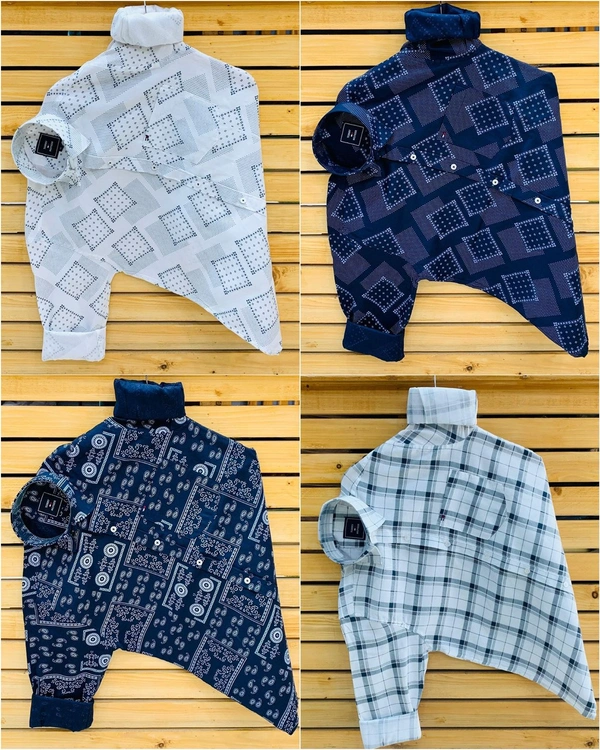 Tommy Printed Shirt (Combo Of 4 Shirt) - XxL 44