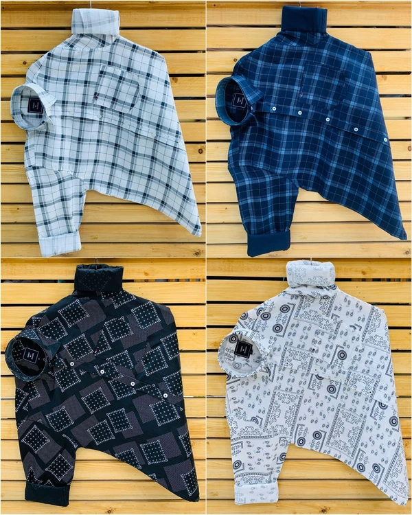 Tommy Printed Shirt (Combo Of 4 Shirt) - M 38