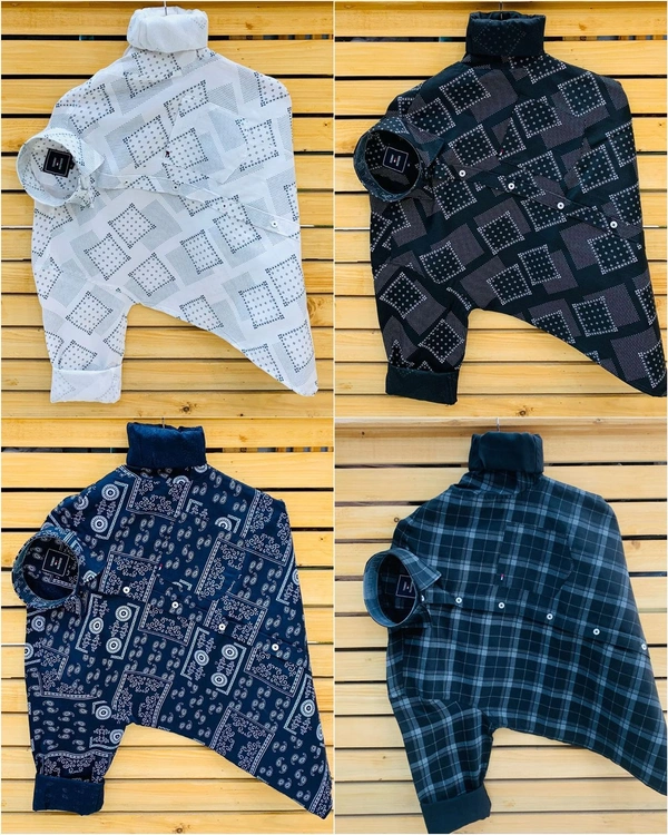 Tommy Printed Shirt (Combo Of 4 Shirt) - M 38