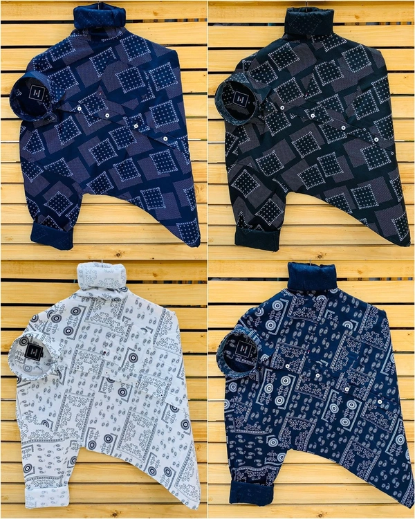 Tommy Printed Shirt (Combo Of 4 Shirt) - XxL 44