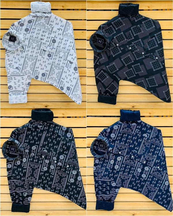 Tommy Printed Shirt (Combo Of 4 Shirt) - M 38