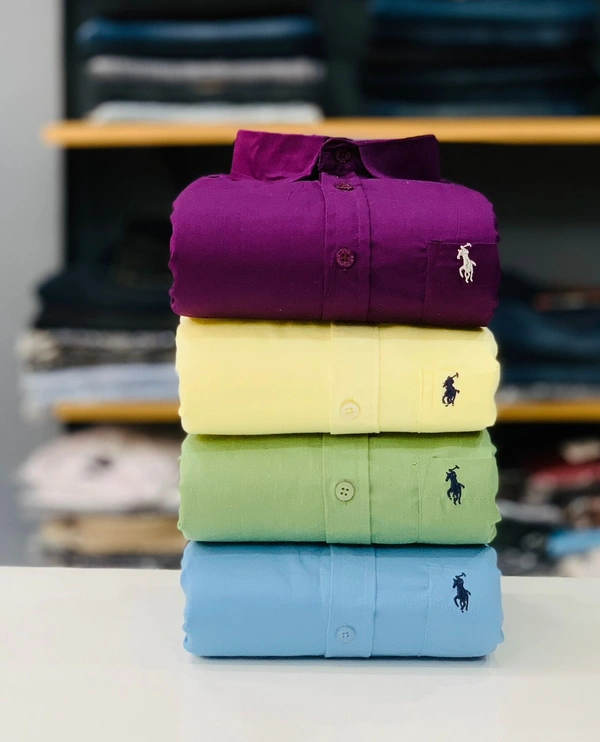 RL POLO Plain Shirt ( Combo Of 4pcs ) - L 40