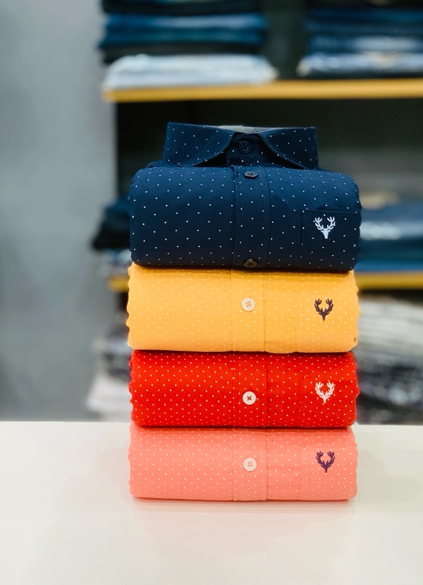 Allen Solly Dot Printed Shirt (Combo of 4pc) - Xl