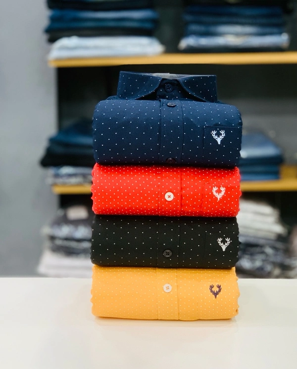 Allen Solly Dot Printed Shirt (Combo of 4pc) - M