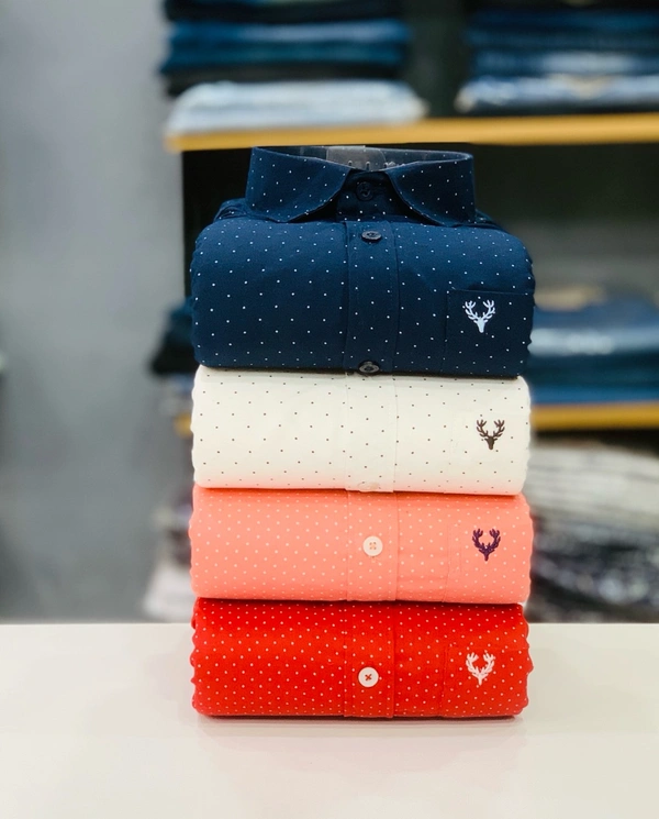 Allen Solly Dot Printed Shirt (Combo of 4pc) - Xl